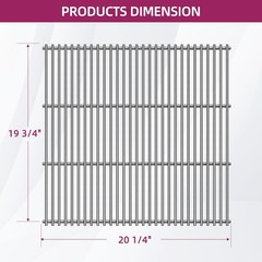 Full Size Stainless Steel Cooking Grates Replacement 19.75″ x 20.25″ – 3-in-1 Pa