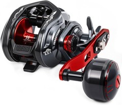Sougayilang Baitcaster Fishing Reel, 400 Size with 35Lbs Max Drag 6.3:1 Gear Rat