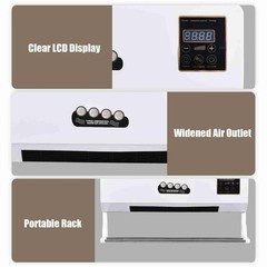 Indoor 2-in-1 Heater And Fan Combo Timing Function Dual Use Wall Mounted Home