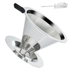 Stainless Steel Coffee Dripper 1-2 Cup Capacity Filter Prevents Coffee Grounds