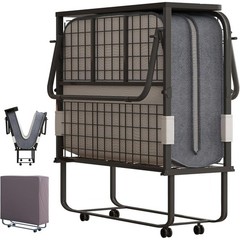 Zafly Folding Bed, Portable Fold Up Bed, Rollaway Bed with Mattress for Adults