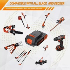 2PACK 20V Lithium-ion 2.0Ah Battery for BLACK DECKER LBXR20 LBXR2520 LBXR2020