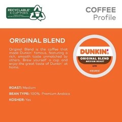 Dunkin’ Original Blend Coffee K-Cup Pods, Medium Roast Coffee, 176 ct.