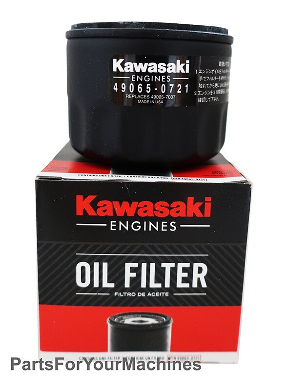 (1) OEM OIL FILTER, KAWASAKI 49065-0721 aka 49065-7007, AM119567, MADE IN USA