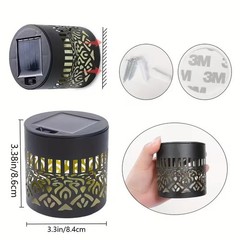 Solar Mandala Mosaic Lights 7 Color Changing Outdoor Solar Fence Decor Lamp