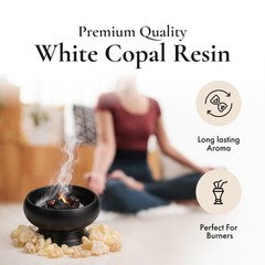 White Copal Resin – 100% Pure Natural Incense Gum Dammar Granular Rock Grade A