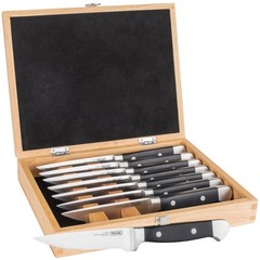 8-Piece Stainless Steel Steak Knife Set with Wooden Gift Box, Hand Wash Only
