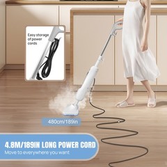 12-in-1 Hot Steam Mop Cleaner Upright & Handheld Hard Floor Carpet Steamer 5000W