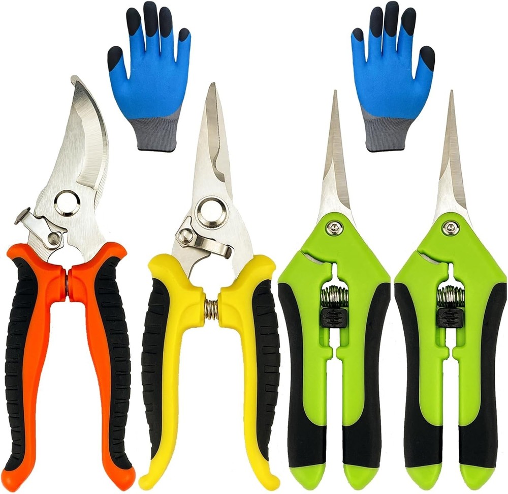 Garden Pruning Shears 5 Pack Gardening Shears Garden Scissors Stainless Steel Pr