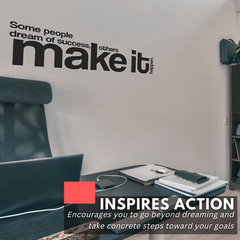 Motivational Wall Decal – Some People Dream of Success, Others Make It Happen