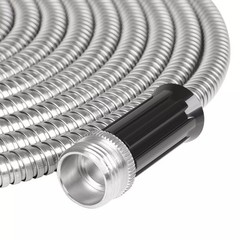 25 -100FT Stainless Steel Metal Flexible Lightweight Garden Water Hose Pipe