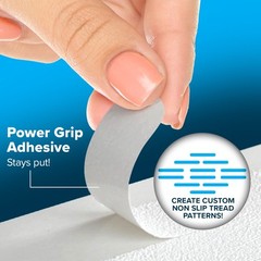 7.5″ Bath Tub Shower Safety Adhesive Treads Non Slip Strips, 12 Pack, 5 Colors