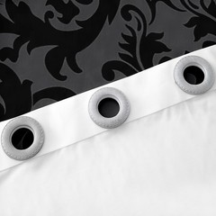 Erosebridal Adults Black Damask 30-50 Blackout Curtains Antique Victorian