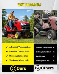 Multiple Sizes 2 Pack Lawn Mower Tire and Wheel Flat Free or Pneumatic Tire