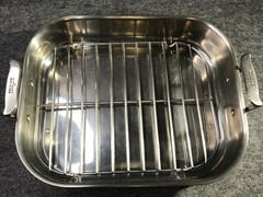 All-Clad Stainless Steel Lasagna Roasting Baking Pan 14.5”x12”x2.5” With Rack