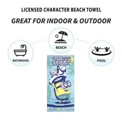 NEW Minions Endless Summer Beach Towel 28 in W X 58 in L 100% Cotton