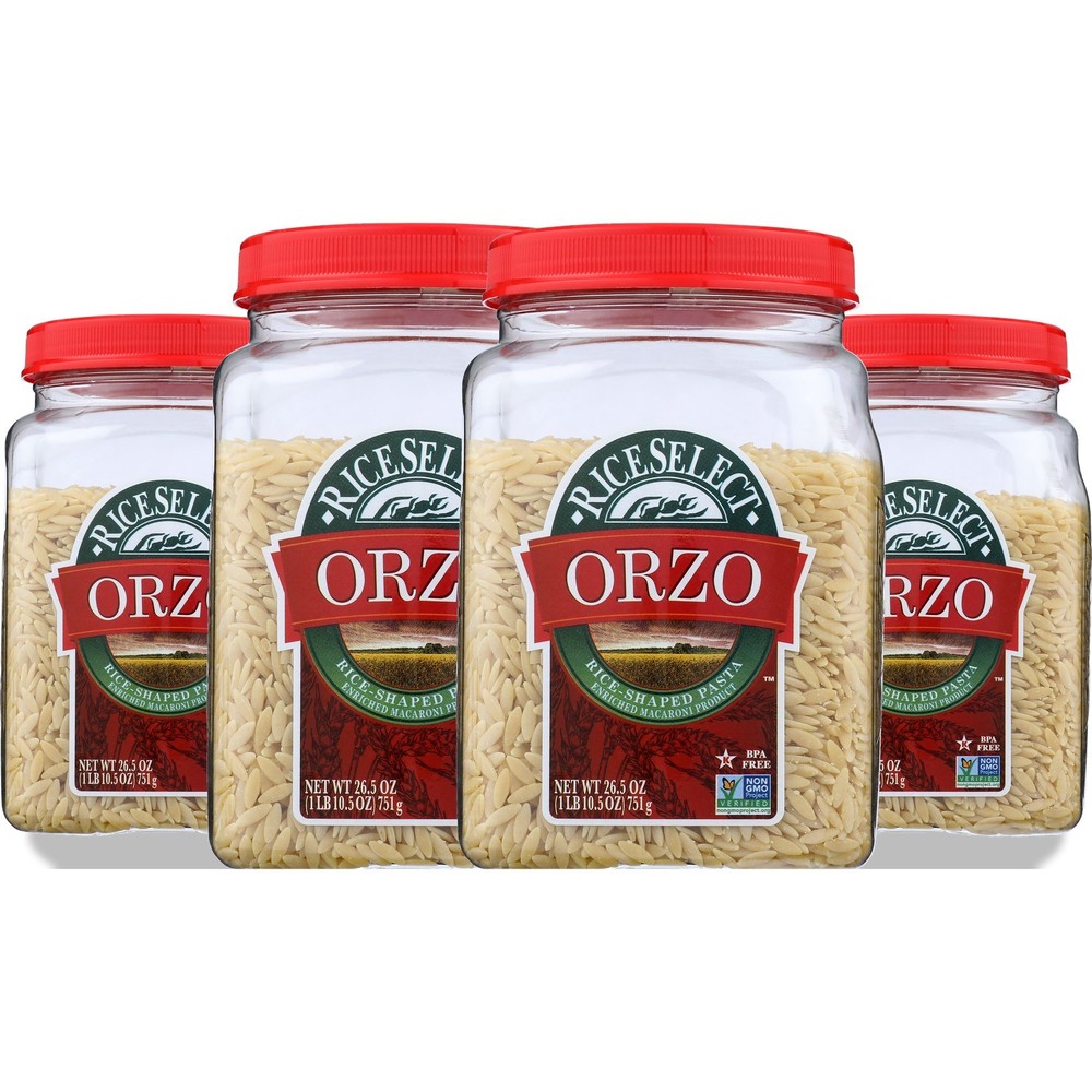 Riceselect Orzo Pasta Rice Shaped 26.5 Ounce Oz 4 Pack