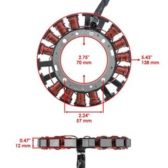 59031-7017 Stator Charging Coil For Kawasaki Engines FR691V FX730V FR600V FR651V