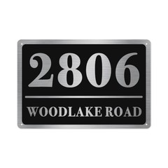 12″ x 8″ Customized Aluminum House Number Plaque Personalized Home Address Sign