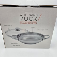 SEALED BOX – Wolfgang Puck 9.5 in. Covered Sauté Pan • 18/10 Stainless Steel New