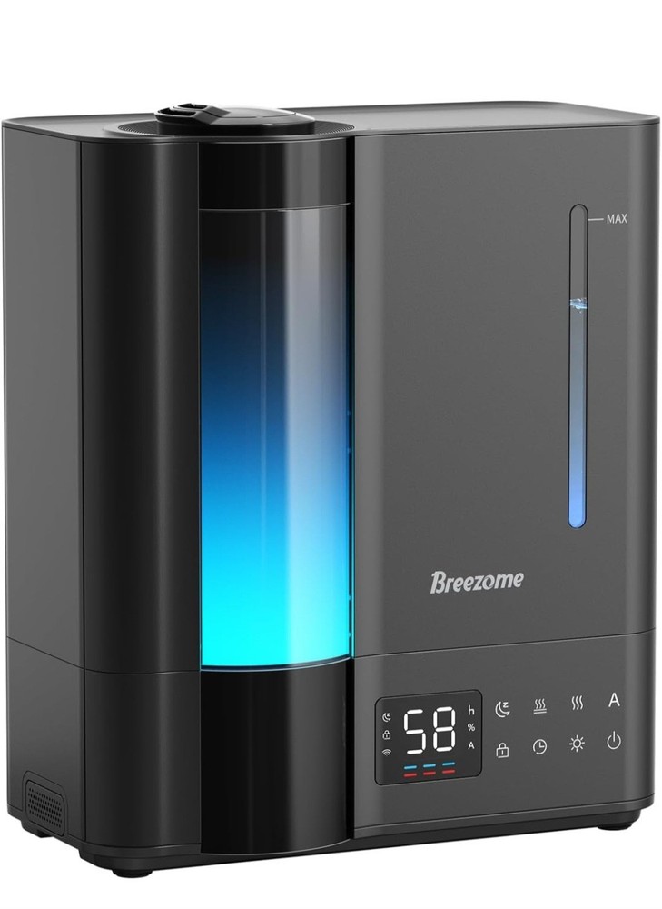 BREEZOME 8L Humidifier Both Warm And Cool Mist Top Fill, Essential Oil Diffuser