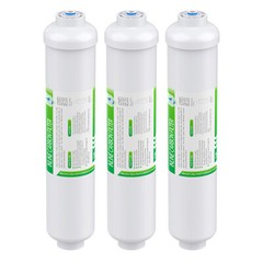 3 Pack Post Carbon Inline Water Filter Quick Connect 1/4″ QC Fridge Ice-maker