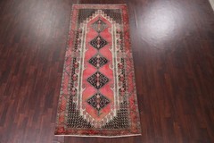 Vintage Pink Traditional Area Rug 5×11 Hand-knotted Wool Geometric for Any Room