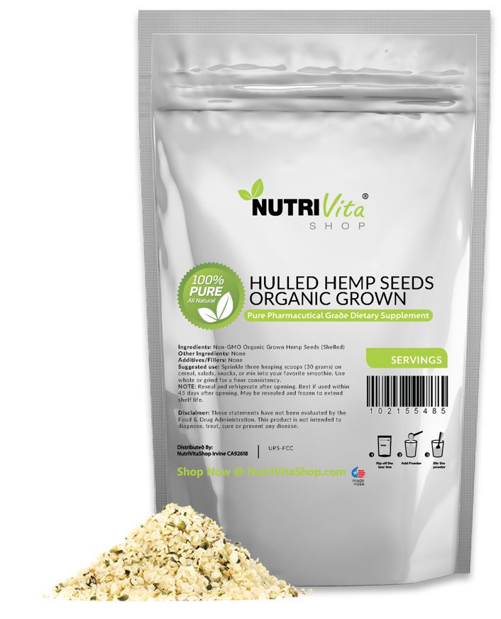 6 LB (96oz) 100% HEMP HEARTS RAW SHELLED SEEDS VEGAN GLUTEN-FREE nonGMO HULLED