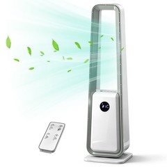 40″ Bladeless Tower Fan HEPA Air Purifier LED display w/Remote Timer Oscillating