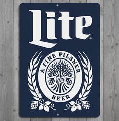 Miller Lite A Fine Pilsner Beer 12 x 18 Novelty Metal Sign USA Made New!