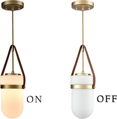 Modern Gold Water Drop Pendant Light with Milky Glass for Kitchen & Hallway