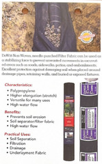 DeWitt Filter Fabric (multiple weights and sizes)