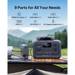 BLUETTI Elite 30 V2 288Wh Portable Power Station Generator for Road Trip