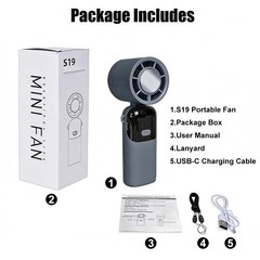 Portable Handheld Turbo Fan with Cold Compress for Outdoor Travel Working Gifts