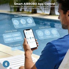 AIRROBO PC20 Robotic Pool Vacuum w/ APP Control for Floor, Walls and Waterline