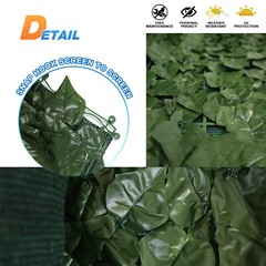 39in 58in Artificial Hedge Faux Ivy Leaves Privacy Fence Screen Panel Wall Decor