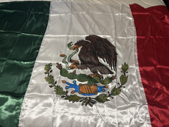 Large Mexico Satin Flag 58×37 Patriotic Mexican Banner Made In Mexico