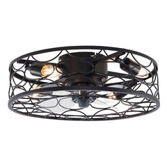 18.5″ Flush Mount Ceiling Fan with Light Pendant Lamp With Remote Control 60W