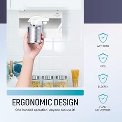 3 in 1 Under the Cabinet Electric Can Opener, Blade Sharpener, Bottle Opener