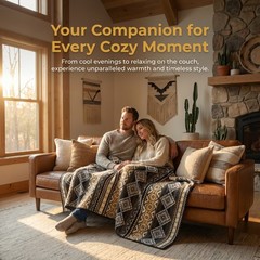 Premium Ecuador Alpaca Wool Blanket Handmade Andean Warm Sofa Bed Throw