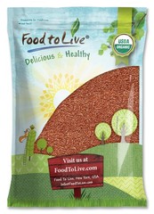 Organic Brown Flax Seeds — Whole, Non-GMO, Kosher, Raw, Dried, Bulk
