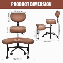 Meditation Chair, ADHD Chair, Cross Legged Office Chair With Wheels New-