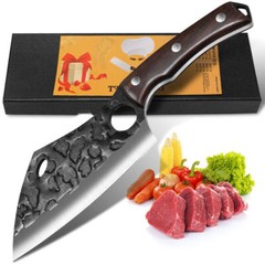 Forged Boning Butcher Knife 5CR15 Steel Serbian Outdoor Camping Cooking Knife