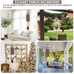 9.8in Deep Resonance Serenity Metal Bell Heroic Wind Chimes Outdoor Home Decor
