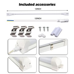 LED Shop Lights Fixture Tube Strip Ceiling Lights 8FT For Garage Workshop 12Pack