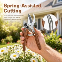 Pruning Shears Garden Trimming Clean Cuts Hand Pruners Roses Herbs Branches New