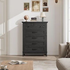 5 Drawer Dresser for Bedroom 41.3″ Wooden Closet Chest Storage Cabinet