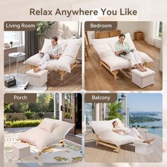 Docred Oversized 49.4″ Wide Chaise Lounge & Recliner Chair for Ultimate Comfort.