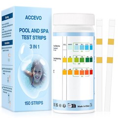 Accevo Hot Tub Test Strips，3-in-1 Pool Water Testing Kit for Chlorine/Bromine, p