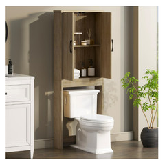 Ardent Over Toilet Storage Cabinet Euro Oak Bathroom Space Saver